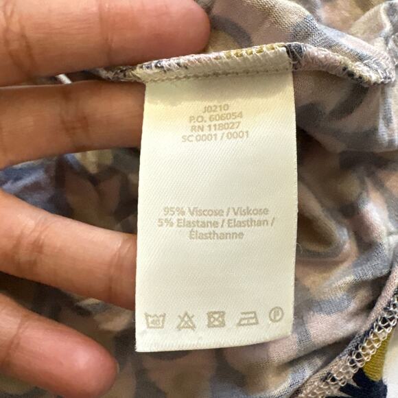 Boden Womens 6 Small Lily Jersey Midi Dress Soft Comfortable Artsy Geometric - Picture 8 of 10